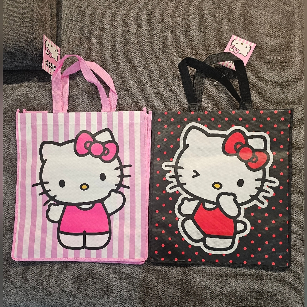Hello Kitty Pink and Black Tote Bags - Picture 2 of 4